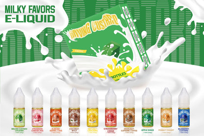 Raving Custard Salt Nic Vape E Liquid Gift Box of 10 Flavors - 10mL 35mg Salt Nic Per Bottle